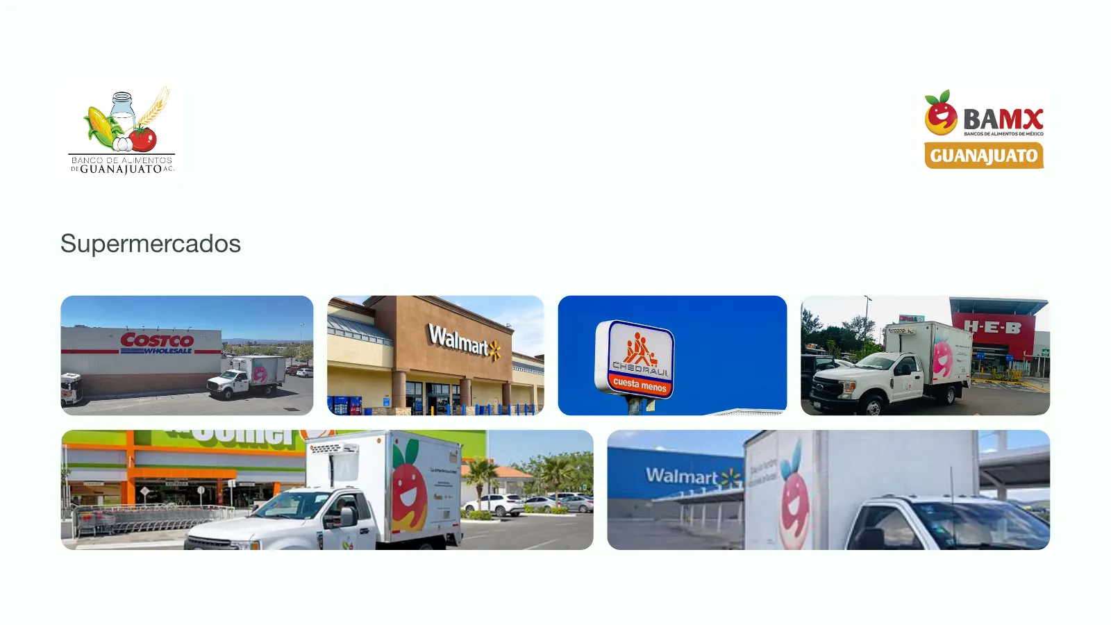 Supermercados participantes mostrados en el informe
